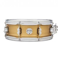 PDP Concept Brass Snare Drum - 5-inch x 14-inch, Natural Satin Brushed Brass with Chrome Hardware