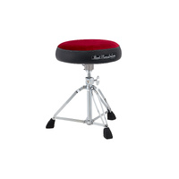 Pearl Roadster 15" Vented Round  Cloth Red Cushion Drum Throne
