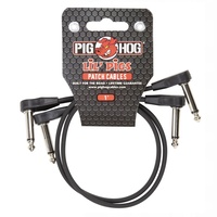 Pig Hog Lil' Pigs Low Profile 1ft patch cables, - 2pk