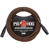 Pig Hog Black/Orange Woven High Performance XLR Mic Cable, 20 Feet