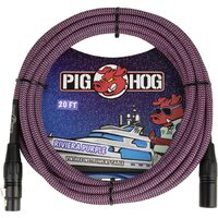 Pig Hog Riviera Purple Woven High Performance XLR Mic Cable, 20 Feet