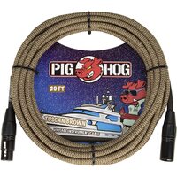 Pig Hog Tuscan Brown Woven High Performance XLR Mic Cable, 20 Feet