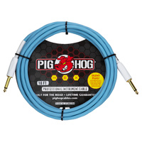 Pig Hog Hex Series Silent Instrument Cable 10 ft Daphne Blue