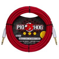 Pig Hog Hex Series Silent Instrument Cable 18.5 ft Candy Apple Red