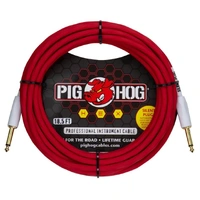Pig Hog Hex Series Silent Instrument Cable 18.5 ft Candy Apple Red