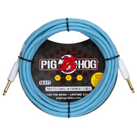 Pig Hog Hex Series Silent Instrument Cable 18.5 ft Daphne Blue