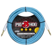 Pig Hog Hex Series Silent Instrument Cable 18.5 ft  Daphne Blue