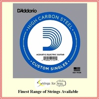 10 x D'Addario PL008 Single Plain Steel .008 Acoustic or Electric Guitar Strings