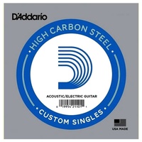 5 x D'Addario PL020 Single Plain Steel .020 Acoustic or Electric Guitar Strings