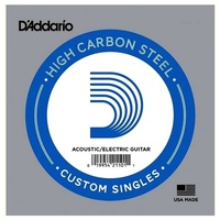D'Addario Single Plain Steel .026 Acoustic or Electric Guitar Strings , PL026 - 10 single