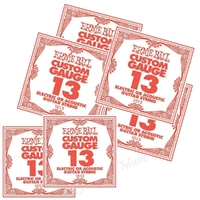 Ernie Ball Plain Steel Single Guitar String .013 Gauge Pack of 6 strings - Made in USA
