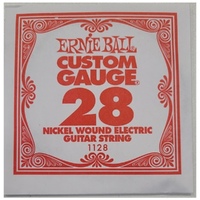 1x Ernie Ball Nickel Wound Single Electric Guitar String .028 Gauge PO1128