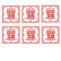 6 x Ernie Ball Nickel Wound Single Electric Guitar String .028 Gauge PO1128