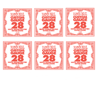6 x Ernie Ball Nickel Wound Single Electric Guitar String .028 Gauge PO1128