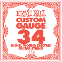 Ernie Ball Nickel Wound Single Electric Guitar String .034 Gauge , 1 Single String