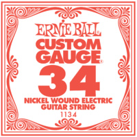 Ernie Ball Nickel Wound Single Electric Guitar String .034 Gauge , 1 Single String