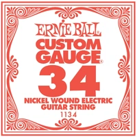 Ernie Ball Nickel Wound Single Electric Guitar String .034 Gauge , 1 Single String