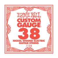Ernie Ball Nickel Wound Single Electric Guitar String .038 Gauge PO1138 , 1 single string