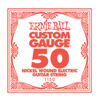 6 x Ernie Ball Nickel Wound Single Electric Guitar String .050 Gauge PO1150