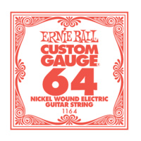 Ernie Ball Nickel Wound Single Electric Guitar String .064 Gauge PO1164