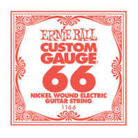 3 x Ernie Ball Nickel Wound Single Electric Guitar Strings .066 Gauge PO1166