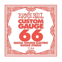 3 x Ernie Ball Nickel Wound Single Electric Guitar Strings .066 Gauge PO1166