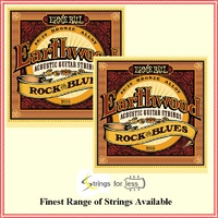 2 x Ernie Ball 2008 Earthwood 80/20 Bronze Rock & Blues Acoustic Guitar Strings 