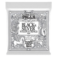 Ernie Ball 2406 Ernesto Palla Nylon Black and Silver Classical  Guitar Strings  