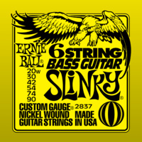 Ernie Ball 6-string  2837 Slinky Nickel Wound Short Scale Bass Set  .020w - .090