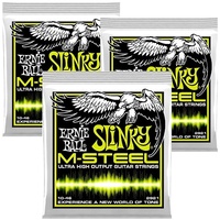 3 Sets Ernie Ball 2921 M-Steel Regular Slinky Electric Strings - .010 -.046