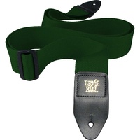 Ernie Ball 4050  Polypro Guitar Strap Leather Ends Green  Adjustable Way Long