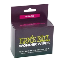 Ernie Ball Wonder Wipes Fretboard Conditioner, 6 Pack - EB4276