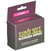 Ernie Ball Wonder Wipes String Cleaner, box of 6 Pack E4277 6 sealed wipes