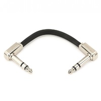 Ernie Ball Flat Ribbon Stereo Right Angle Patch Cable 3 inch
