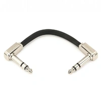 Ernie Ball Flat Ribbon Stereo Right Angle Patch Cable 3 inch