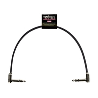 Ernie Ball Flat Ribbon Stereo Right Angle Patch Cable 12 inch