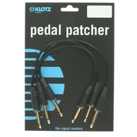 Klotz Pedal Patch Cables 15cm - Straight Plugs -  3 pack - Made in Germany