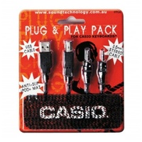 Casio Plug & Play Pack ipod and USB cables with Non slip iPod mat New