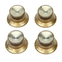 Gibson Accessories Top Hat Style Knobs w/Metal Insert - Gold w/Gold
