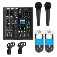 Mackie ProFX6v3+ 6-channel Mixer - 2 x RODE M1 Microphones - 2 x XLR Cables Bundle
