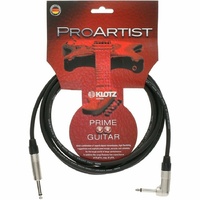 Klotz Pro Artist Guitar Cable - Straight to Angle  -  3m - Made in Germany