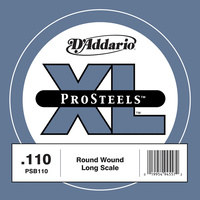 D'Addario PSB110 ProSteels Bass Guitar Single String, Long Scale, .110
