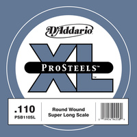 D'Addario PSB110SL ProSteels Bass Guitar Single String, Super Long Scale, .110