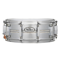 Pearl Duoluxe Snare Drum - 14" X 5" - Dual Beaded Chrome Brass W/Inlay 