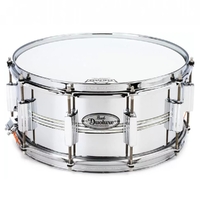 Pearl Duoluxe Snare Drum - 14" X 6.5" - Dual Beaded Chrome Brass W/Inlay