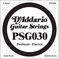 D'Addario PSG030 ProSteels Electric Guitar Single String, .030