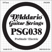 D'Addario PSG038 ProSteels Electric Guitar Single String, .038