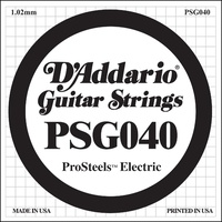 D'Addario PSG040  ProSteels Electric Guitar  One Single String, .040  Wound