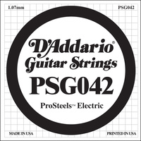 D'Addario PSG042 ProSteels Electric Guitar Single String, .042