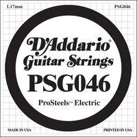 D'Addario PSG046 ProSteels Electric Guitar Single String, .046